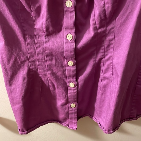 EUC BANANA REPUBLIC lilac fitted button down sz.6 252 - Picture 5 of 9